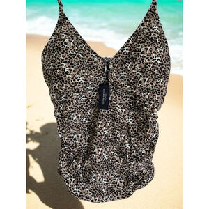 Ocean Blues Tankini 4XL Leopard Print Swimsuit
